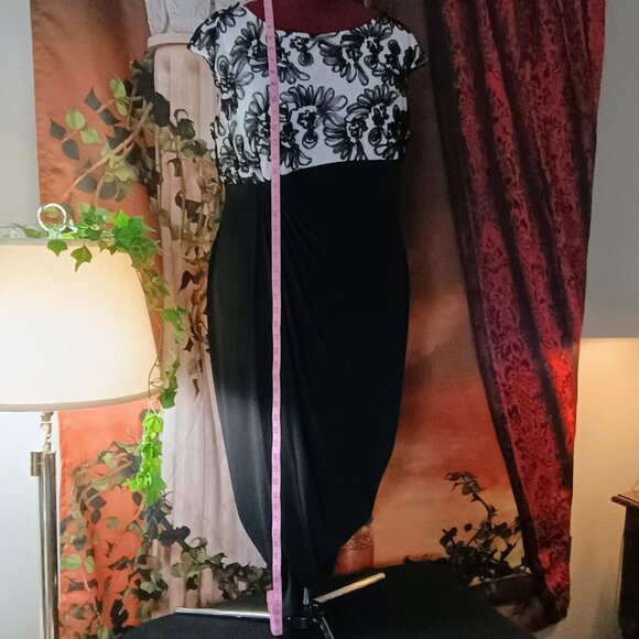 EUC: Connected Apparel Sze 14W Black & White Formal Dress - Picture 7 of 9